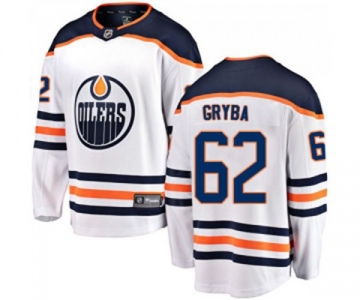 Youth Edmonton Oilers #62 Eric Gryba Fanatics Branded White Away Breakaway NHL Jersey