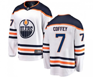 Youth Edmonton Oilers #7 Paul Coffey Fanatics Branded White Away Breakaway NHL Jersey