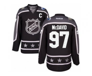 Youth Reebok Edmonton Oilers #97 Connor McDavid Authentic Black Pacific Division 2017 All-Star NHL Jersey