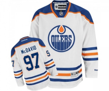 Youth Reebok Edmonton Oilers #97 Connor McDavid Authentic White Away NHL Jersey