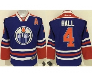 youth nhl jerseys edmonton oilers #4 hall blue[patch A]