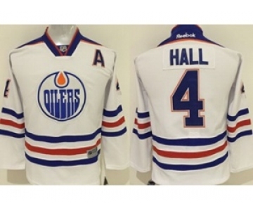 youth nhl jerseys edmonton oilers #4 hall white[patch A]