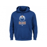 Edmonton Oilers Majestic Blue Critical Victory VIII Fleece Hoodie