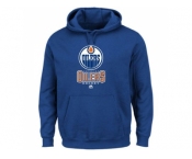 Edmonton Oilers Majestic Blue Critical Victory VIII Fleece Hoodie