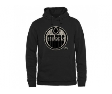 Men's Edmonton Oilers Black Rink Warrior Pullover Hoodie