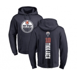 NHL Adidas Edmonton Oilers #10 Esa Tikkanen Navy Blue Backer Pullover Hoodie