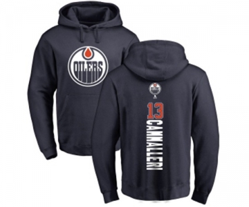 NHL Adidas Edmonton Oilers #13 Mike Cammalleri Navy Blue Backer Pullover Hoodie