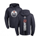 NHL Adidas Edmonton Oilers #22 Jean-Francois Jacques Navy Blue Backer Pullover Hoodie