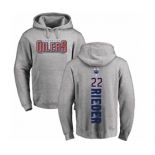 NHL Adidas Edmonton Oilers #22 Tobias Rieder Ash Backer Pullover Hoodie