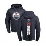 NHL Adidas Edmonton Oilers #29 Leon Draisaitl Navy Blue Backer Pullover Hoodie