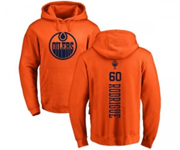 NHL Adidas Edmonton Oilers #60 Olivier Rodrigue Orange One Color Backer Pullover Hoodie