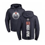 NHL Adidas Edmonton Oilers #93 Ryan Nugent-Hopkins Navy Blue Backer Pullover Hoodie