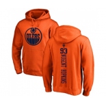 NHL Adidas Edmonton Oilers #93 Ryan Nugent-Hopkins Orange One Color Backer Pullover Hoodie