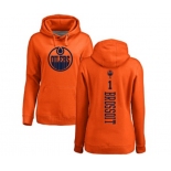 NHL Women Adidas Edmonton Oilers #1 Laurent Brossoit Orange One Color Backer Pullover Hoodie