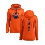 NHL Women Adidas Edmonton Oilers #16 Jujhar Khaira Orange One Color Backer Pullover Hoodie