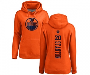 NHL Women Adidas Edmonton Oilers #20 Ryan Stanton Orange One Color Backer Pullover Hoodie