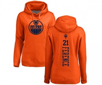 NHL Women Adidas Edmonton Oilers #21 Andrew Ference Orange One Color Backer Pullover Hoodie