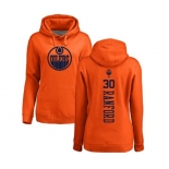 NHL Women Adidas Edmonton Oilers #30 Bill Ranford Orange One Color Backer Pullover Hoodie