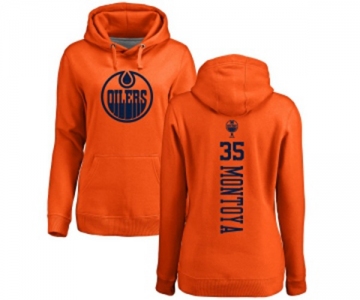 NHL Women Adidas Edmonton Oilers #35 Al Montoya Orange One Color Backer Pullover Hoodie