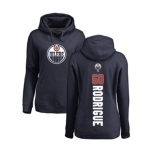 NHL Women Adidas Edmonton Oilers #60 Olivier Rodrigue Navy Blue Backer Pullover Hoodie