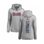 NHL Women Adidas Edmonton Oilers #67 Benoit Pouliot Ash Backer Pullover Hoodie