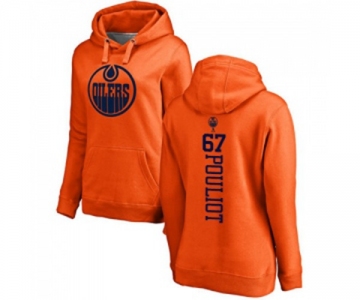 NHL Women Adidas Edmonton Oilers #67 Benoit Pouliot Orange One Color Backer Pullover Hoodie