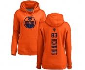 NHL Women Adidas Edmonton Oilers #83 Matt Benning Orange One Color Backer Pullover Hoodie