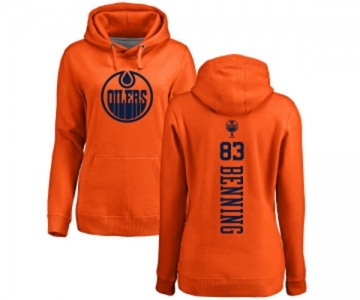 NHL Women Adidas Edmonton Oilers #83 Matt Benning Orange One Color Backer Pullover Hoodie