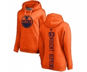 NHL Women Adidas Edmonton Oilers #93 Ryan Nugent-Hopkins Orange One Color Backer Pullover Hoodie