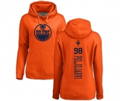 NHL Women Adidas Edmonton Oilers #98 Jesse Puljujarvi Orange One Color Backer Pullover Hoodie