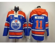 nhl edmonton oilers #11 messier blue [pullover hooded sweatshirt](C)