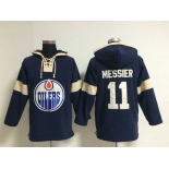 nhl jerseys edmonton oilers #11 messier blue[pullover hooded sweatshirt]