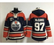 nhl jerseys edmonton oilers #97 mcdavid dk.blue[pullover hooded sweatshirt]