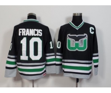 Hartford Whalers #10 Ron Francis Black CCM Throwback Stitched NHL Jersey