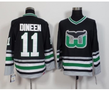 Hartford Whalers #11 Dineen Black CCM Throwback Stitched NHL Jersey