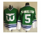 Hartford Whalers #5 Ulf Samuelsson Green CCM Throwback Stitched NHL Jersey