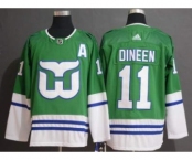 Men's Hartford Whalers #11 Kevin Dineen Green Stitched Hockey Jersey