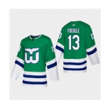 Men's Hartford Whalers #13 Warren Foegele 2019-20 Heritage Authentic Player Hockey Jersey Green