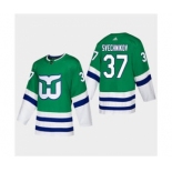 Men's Hartford Whalers #37 Andrei Svechnikov 2019-20 Heritage Authentic Player Hockey Jersey Green