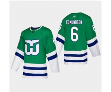 Men's Hartford Whalers #6 Joel Edmundson 2019-20 Heritage Authentic Player Hockey Jersey Green