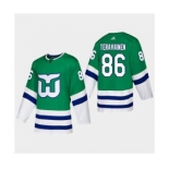 Men's Hartford Whalers #86 Teuvo Teravainen 2019-20 Heritage Authentic Player Hockey Jersey Green