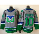 Mens Nhl Hartford Whalers #10 Francis Gray 2021 Reverse Retro Alternate Adidas Jersey