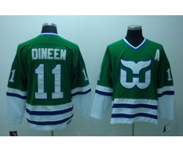 nhl hartford whalers #11 dineen ccm green