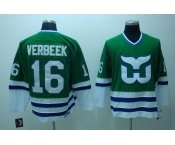 nhl hartford whalers #16 verbeek ccm green