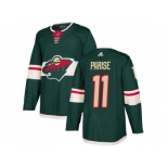 Men Adidas Minnesota Wild #11 Zach Parise Green Home Authentic Stitched NHL Jersey