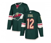 Men Adidas Minnesota Wild #12 Eric Staal Green Home Authentic Stitched NHL Jersey