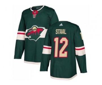 Men Adidas Minnesota Wild #12 Eric Staal Green Home Authentic Stitched NHL Jersey