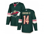 Men Adidas Minnesota Wild #14 Joel Eriksson Ek Green Home Authentic Stitched NHL Jersey