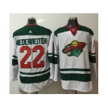 Men Adidas Minnesota Wild #22 Nino Niederreiter White Road Authentic Stitched NHL Jersey