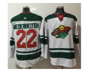 Men Adidas Minnesota Wild #22 Nino Niederreiter White Road Authentic Stitched NHL Jersey